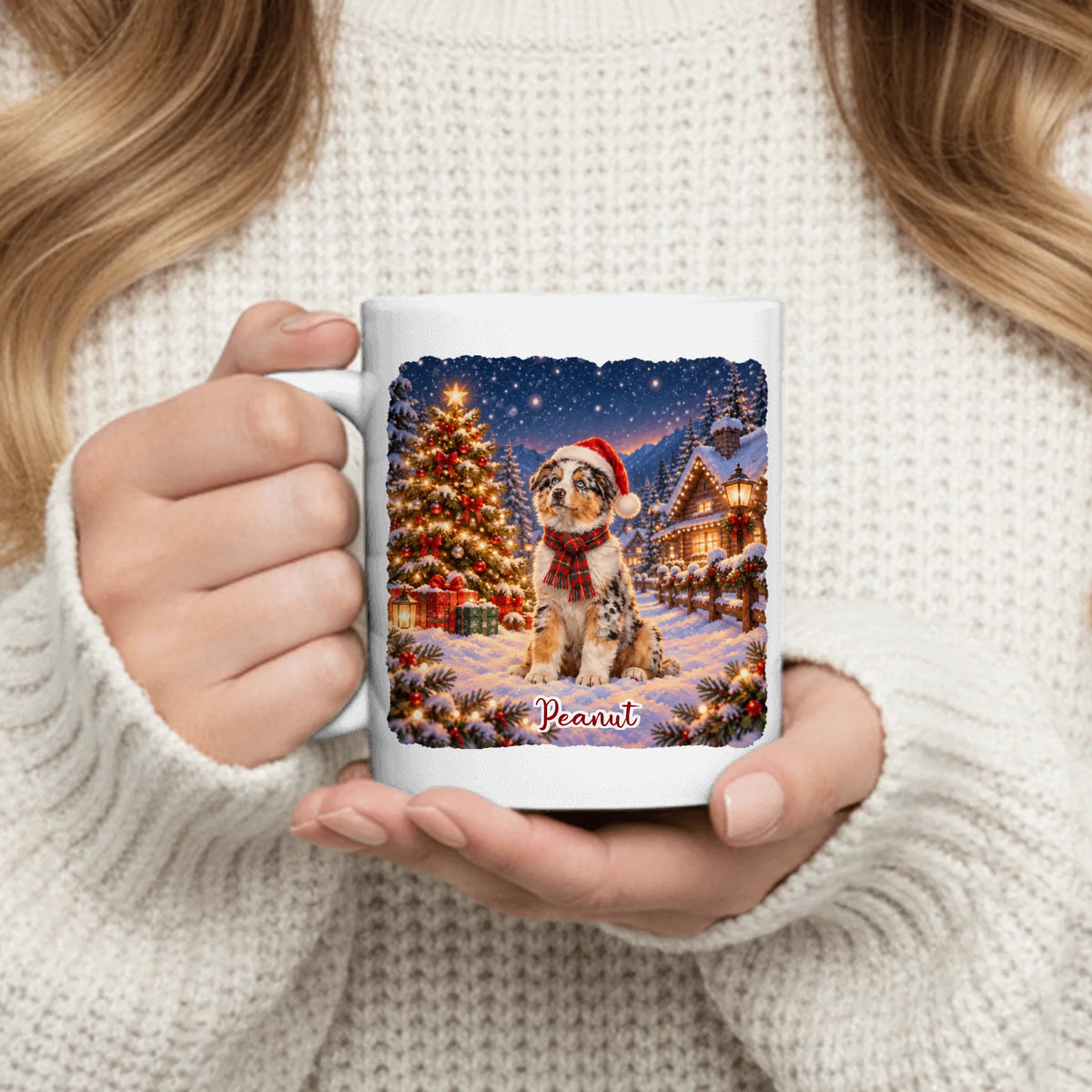 Personalised Mug - Photo Christmas Winter Pet