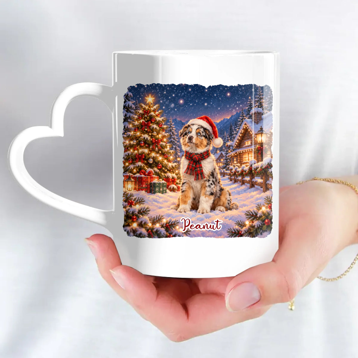 Personalised Mug - Photo Christmas Winter Pet