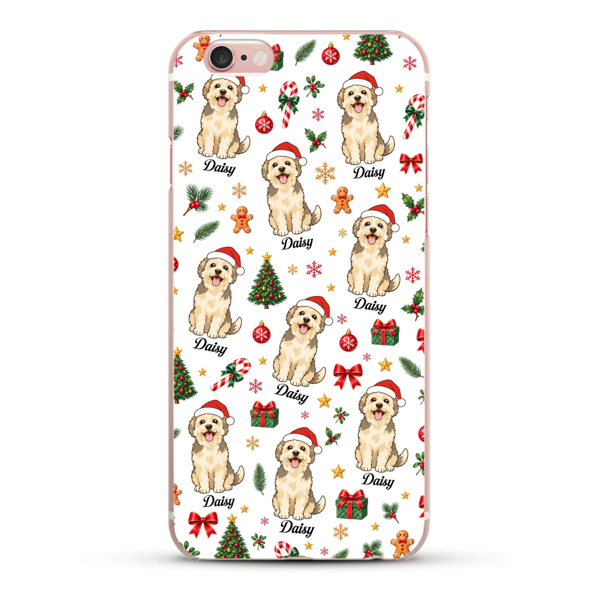 Personalised Phone Case - Cartoon Christmas Pet