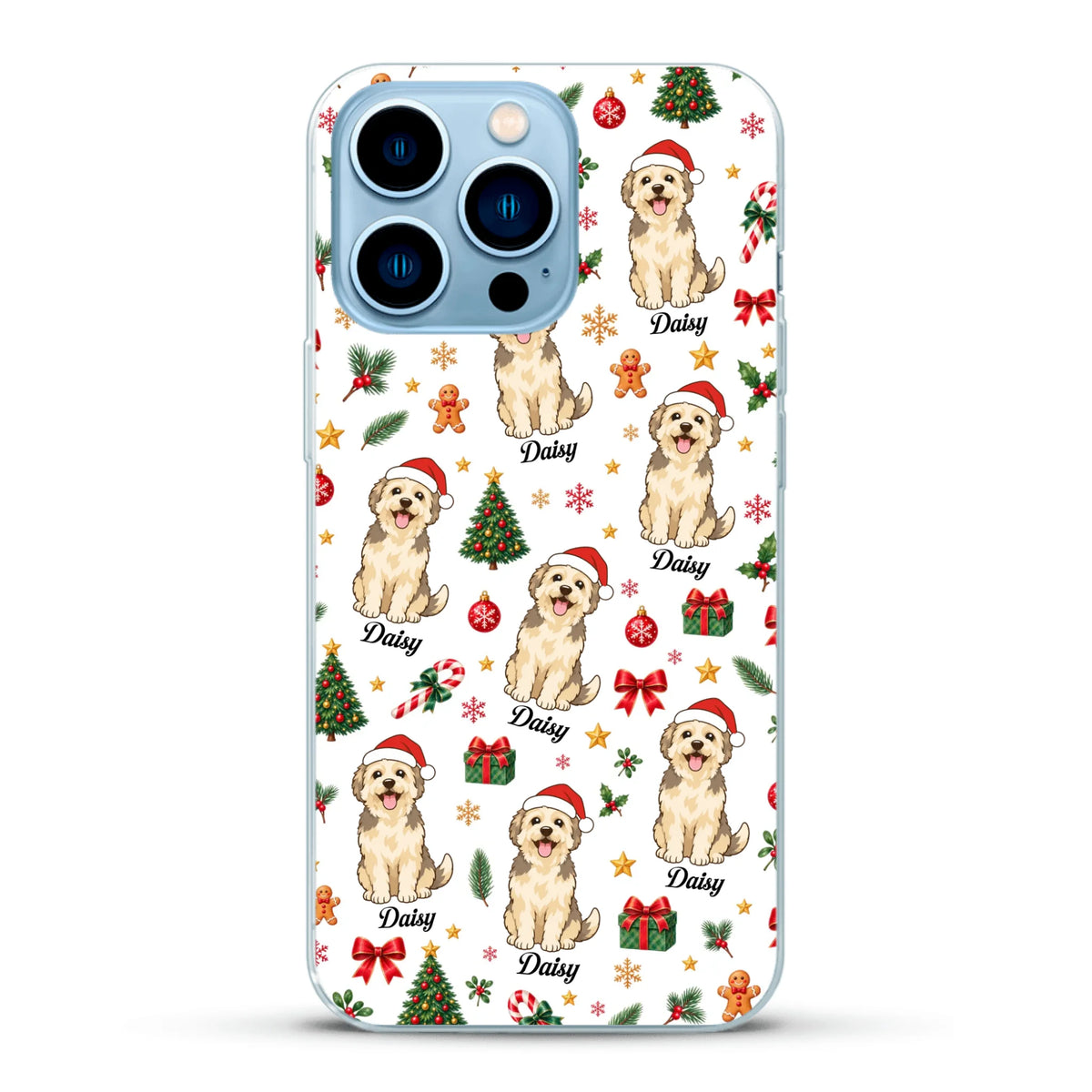 Personalised Phone Case - Cartoon Christmas Pet