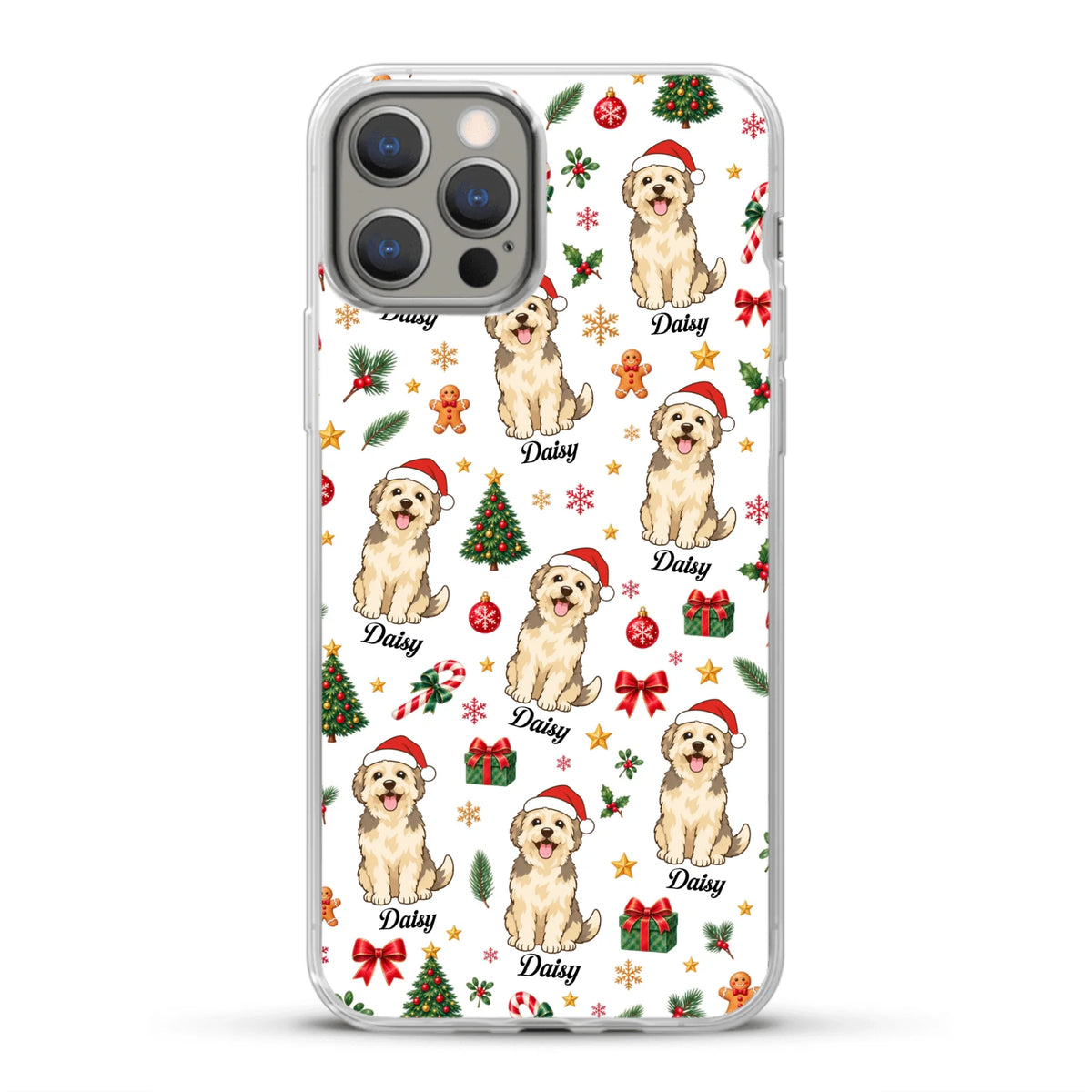 Personalised Phone Case - Cartoon Christmas Pet