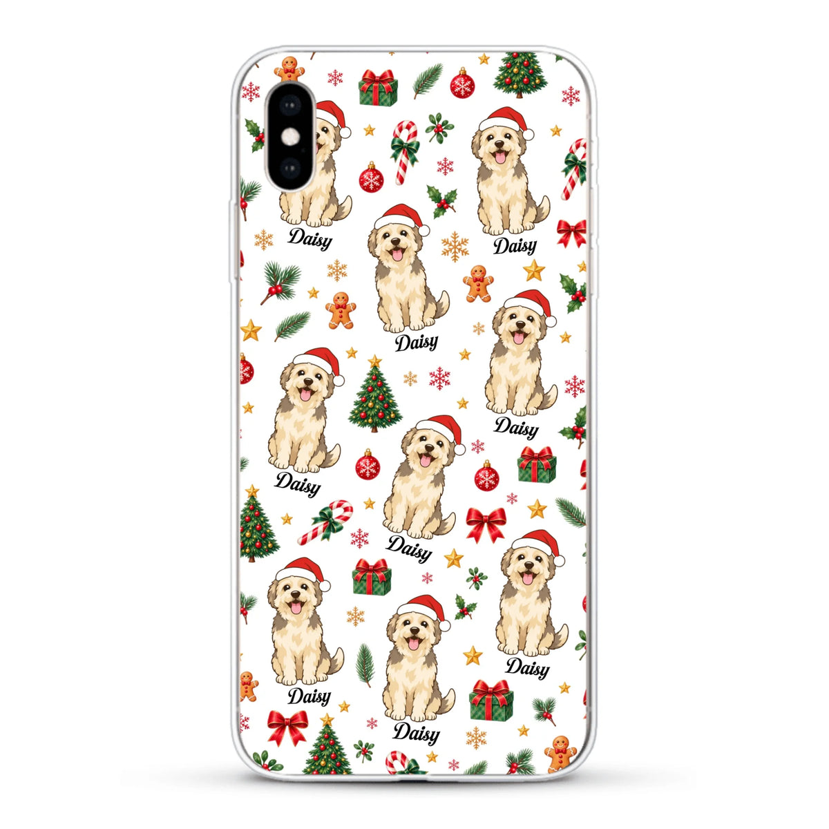 Personalised Phone Case - Cartoon Christmas Pet