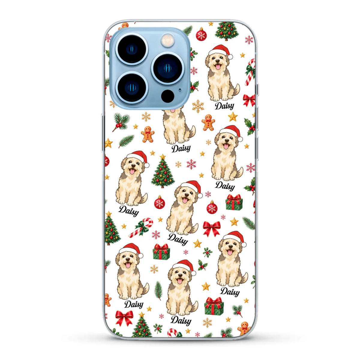 Personalised Phone Case - Cartoon Christmas Pet