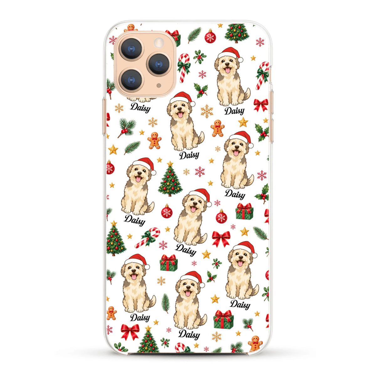 Personalised Phone Case - Cartoon Christmas Pet