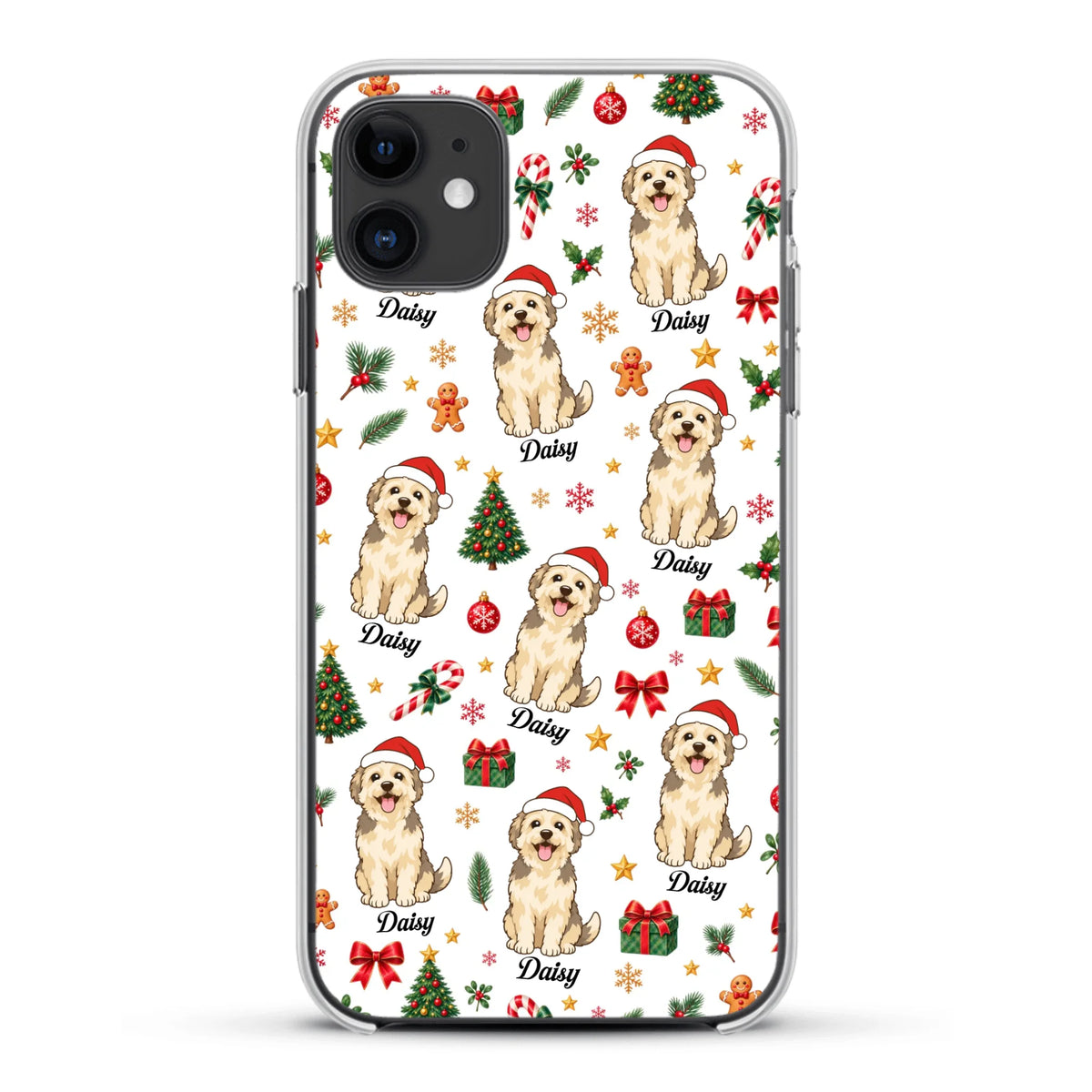 Personalised Phone Case - Cartoon Christmas Pet