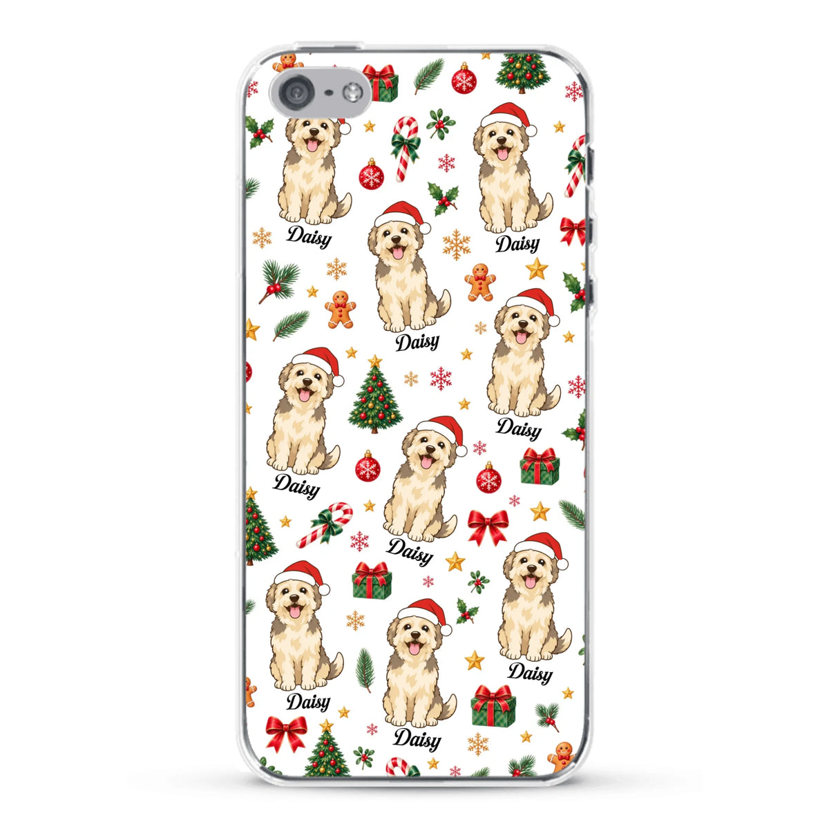 Personalised Phone Case - Cartoon Christmas Pet