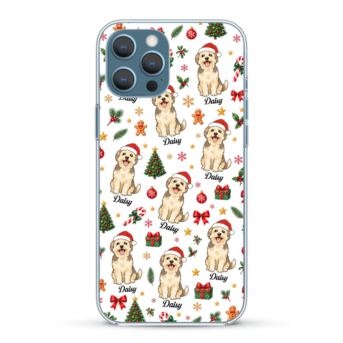 Personalised Phone Case - Cartoon Christmas Pet