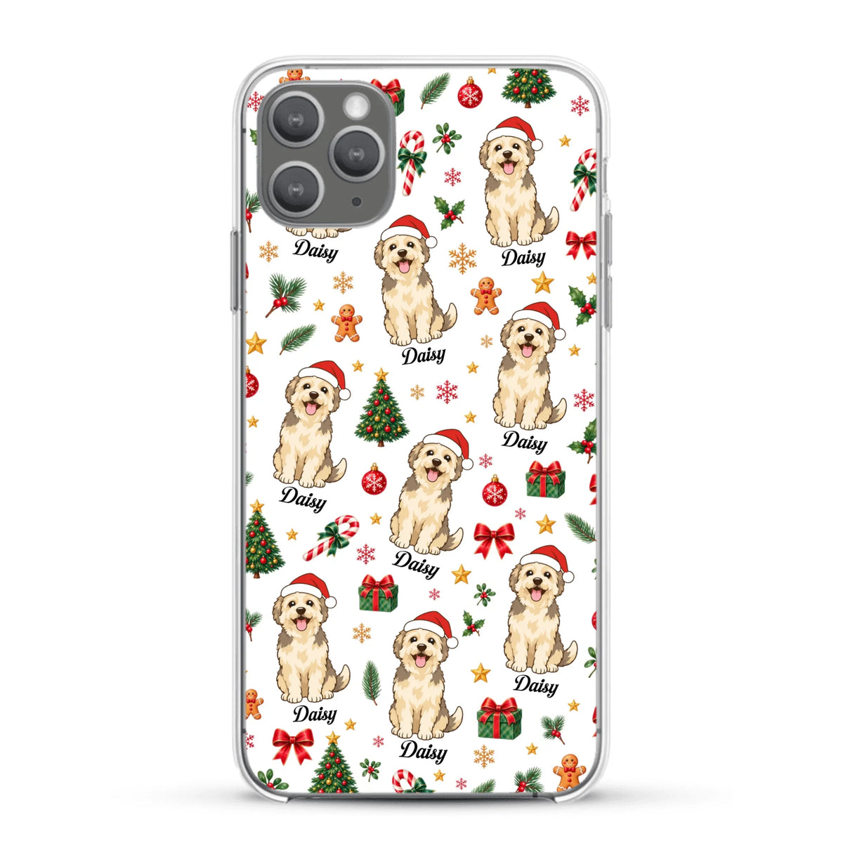 Personalised Phone Case - Cartoon Christmas Pet
