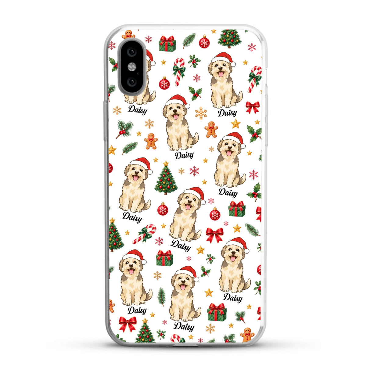 Personalised Phone Case - Cartoon Christmas Pet