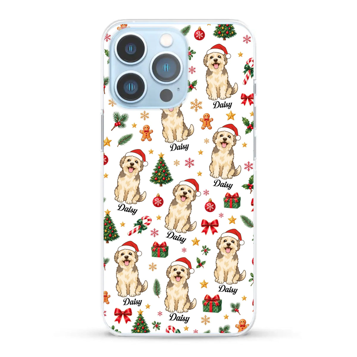 Personalised Phone Case - Cartoon Christmas Pet