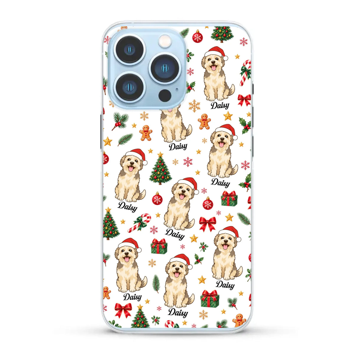 Personalised Phone Case - Cartoon Christmas Pet