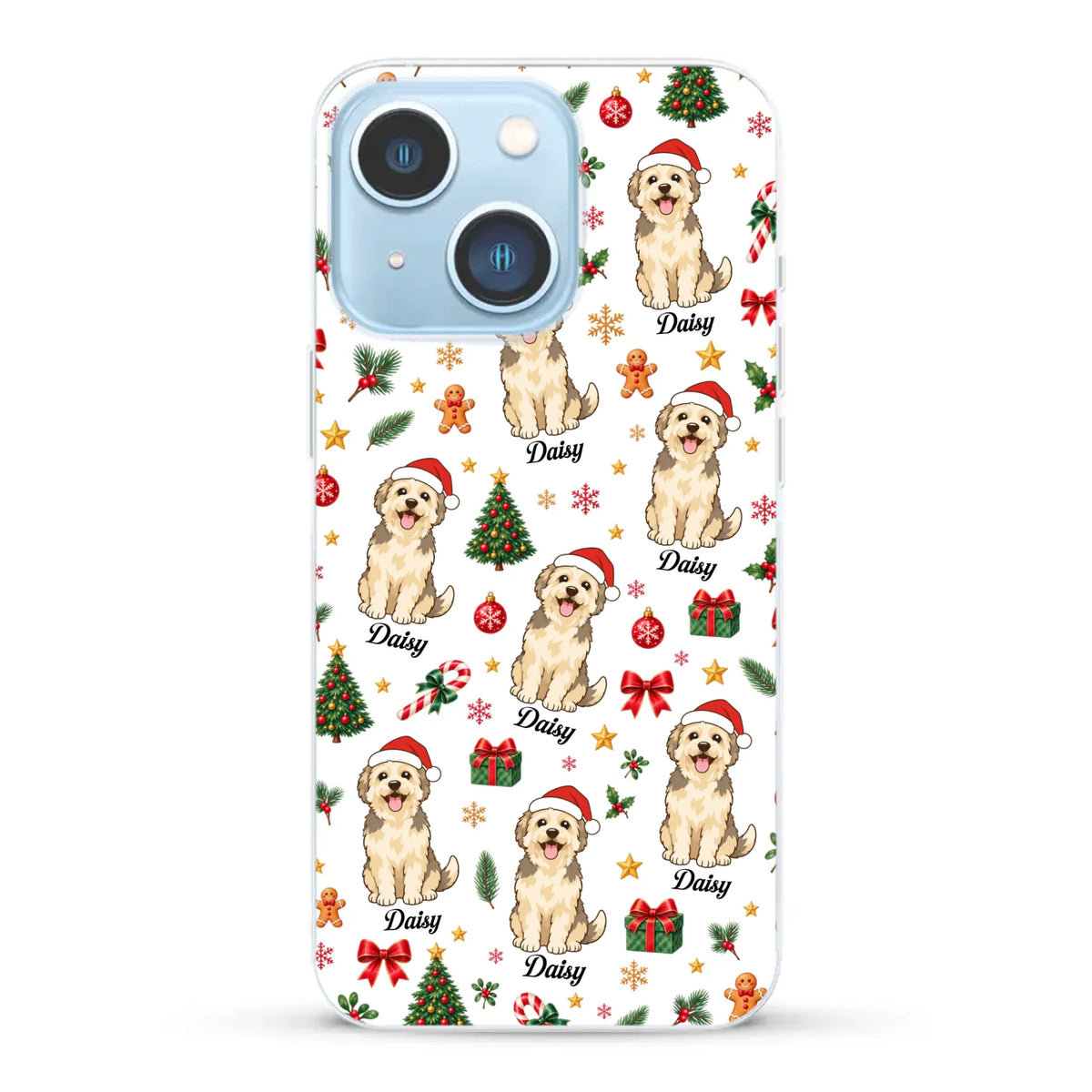 Personalised Phone Case - Cartoon Christmas Pet