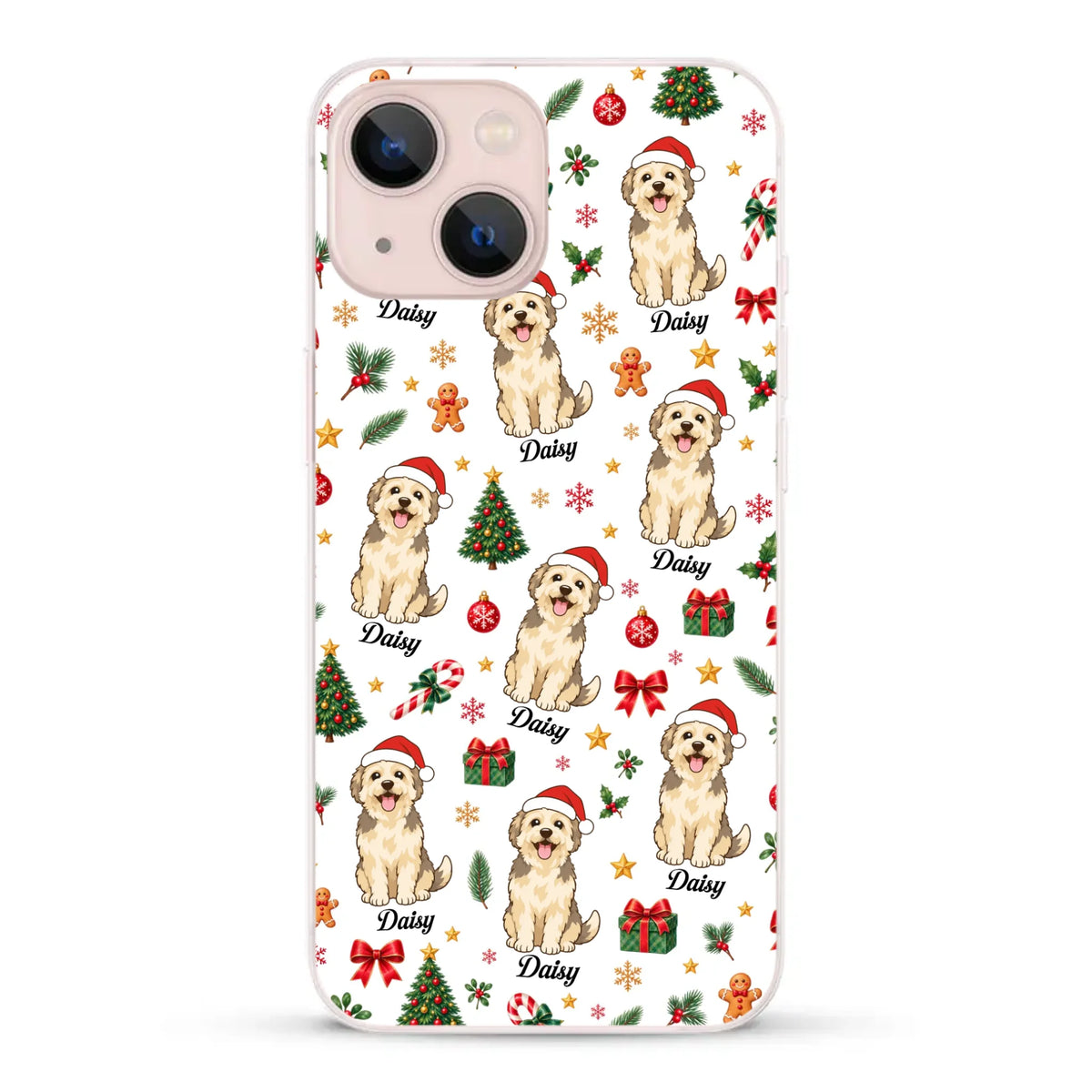 Personalised Phone Case - Cartoon Christmas Pet
