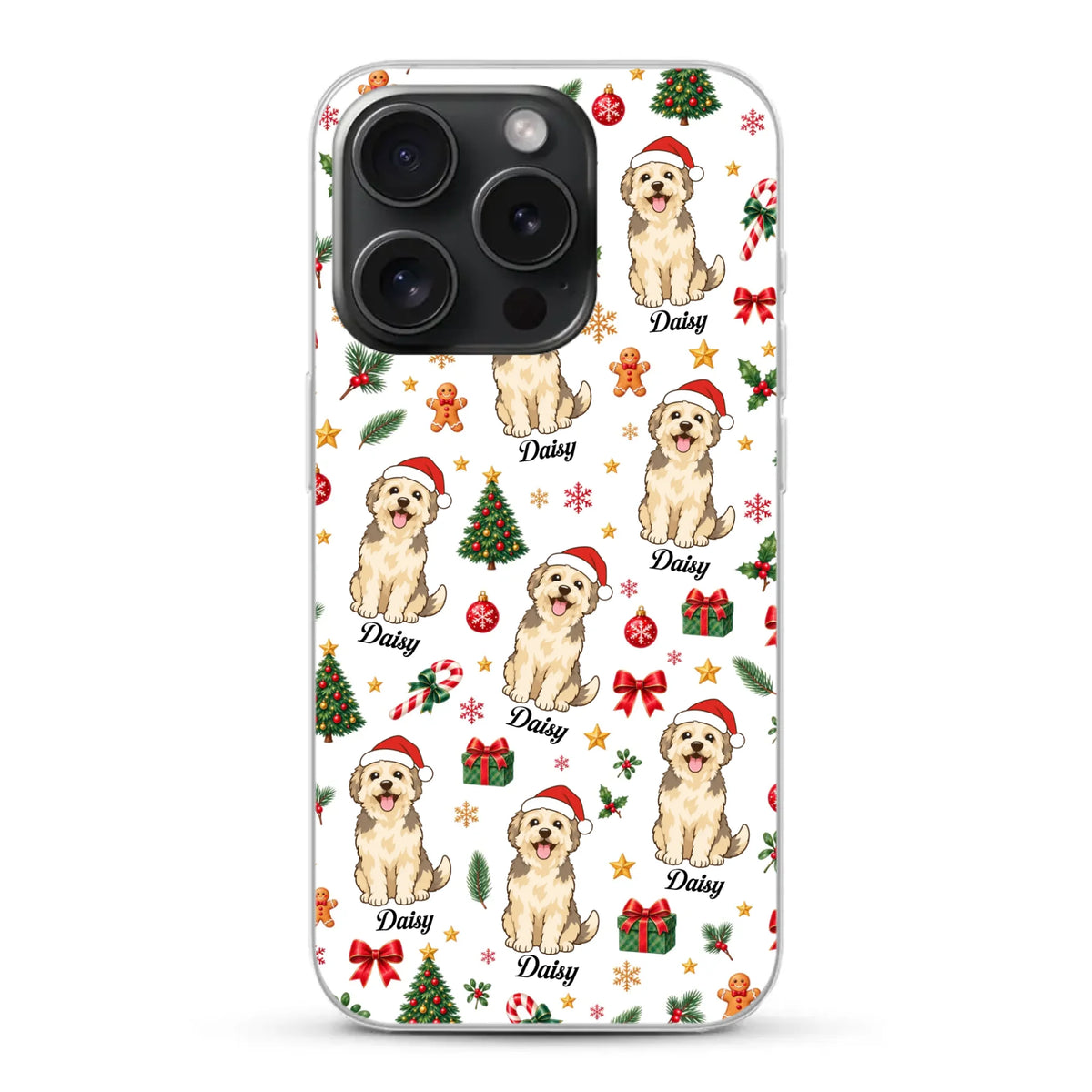 Personalised Phone Case - Cartoon Christmas Pet