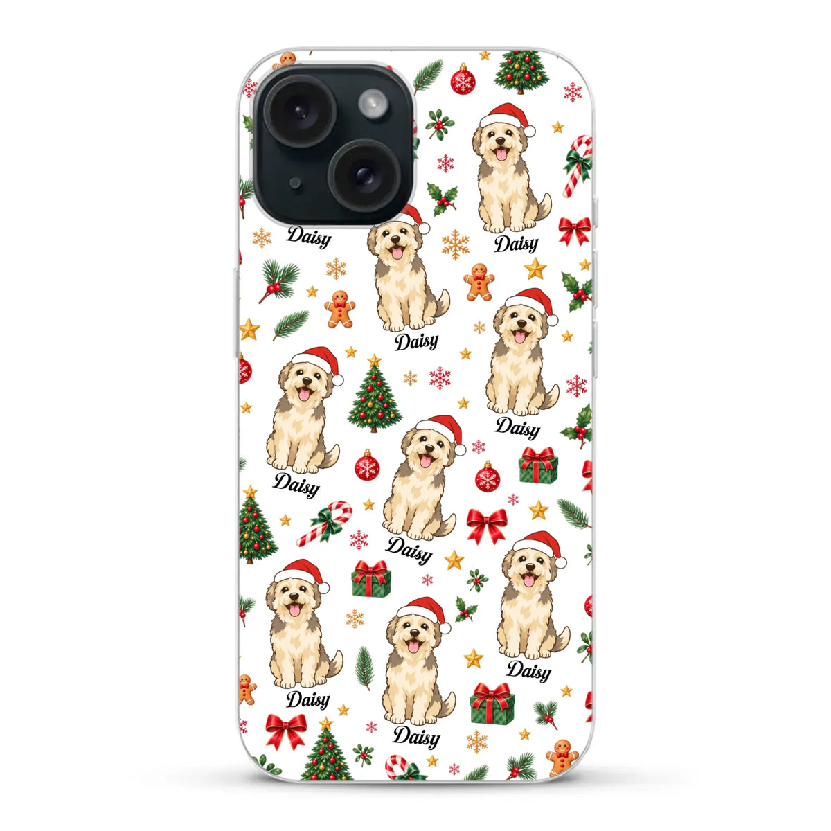 Personalised Phone Case - Cartoon Christmas Pet