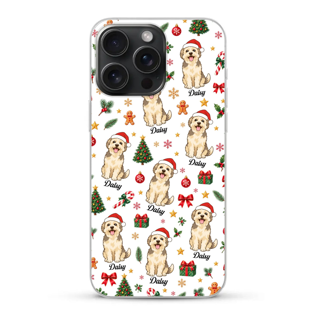 Personalised Phone Case - Cartoon Christmas Pet
