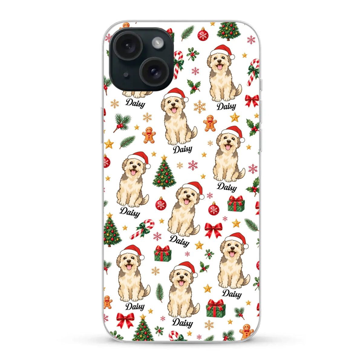 Personalised Phone Case - Cartoon Christmas Pet