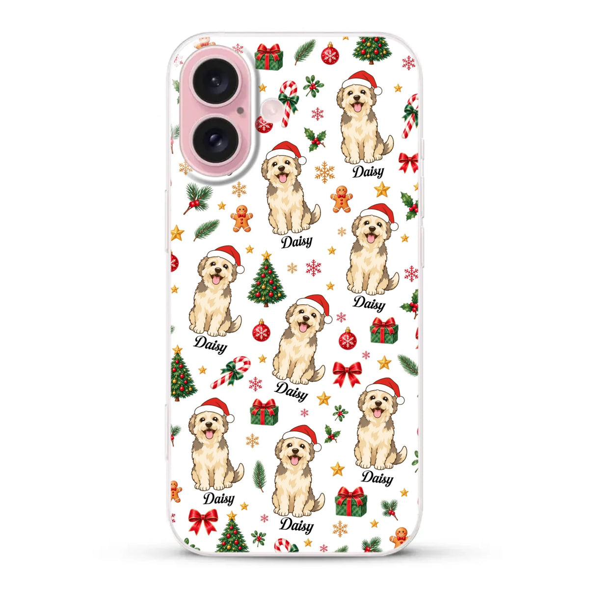 Personalised Phone Case - Cartoon Christmas Pet