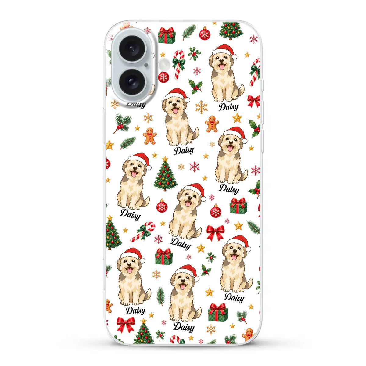 Personalised Phone Case - Cartoon Christmas Pet