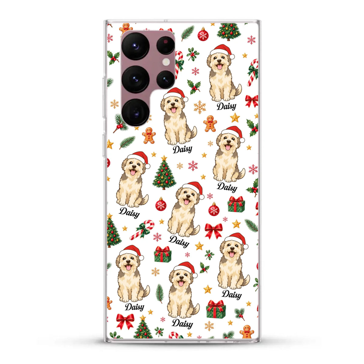 Personalised Phone Case - Cartoon Christmas Pet