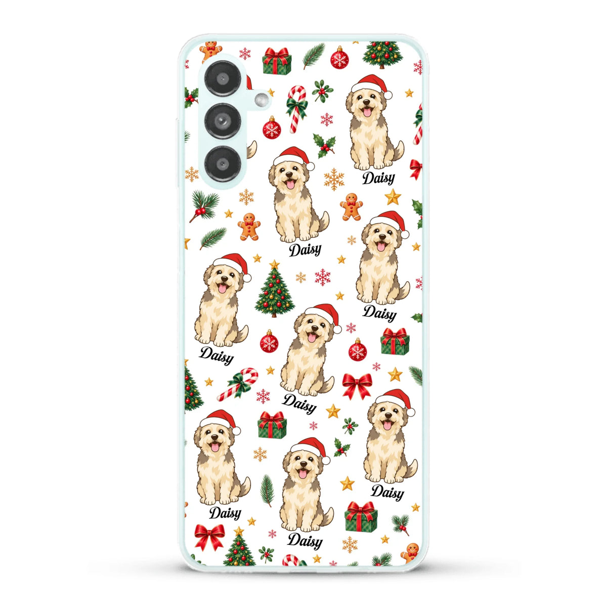 Personalised Phone Case - Cartoon Christmas Pet