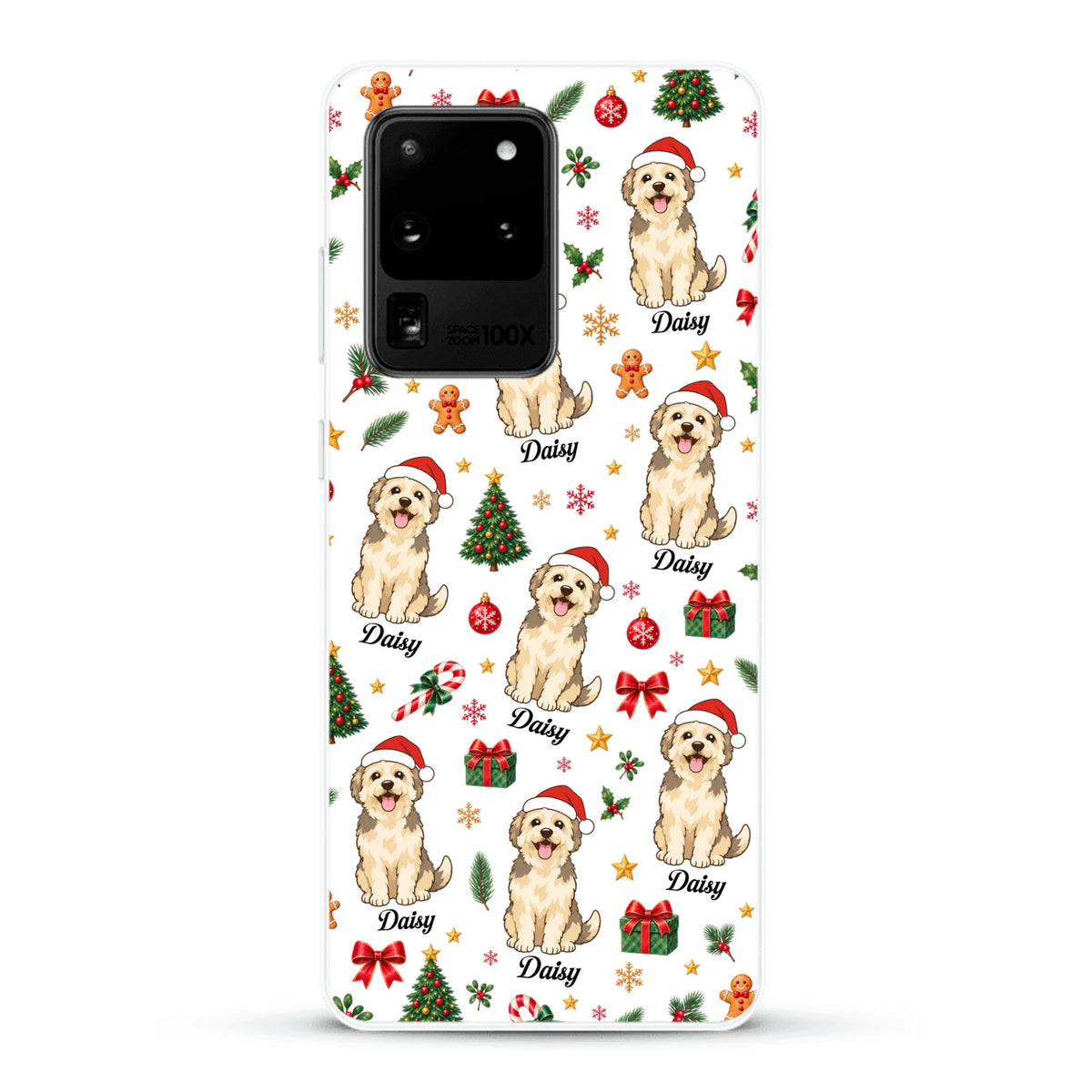 Personalised Phone Case - Cartoon Christmas Pet