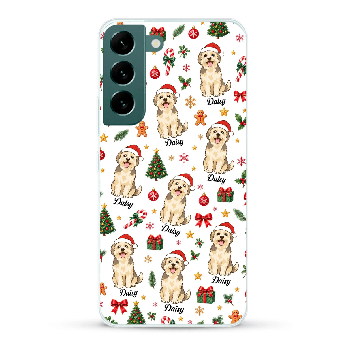 Personalised Phone Case - Cartoon Christmas Pet