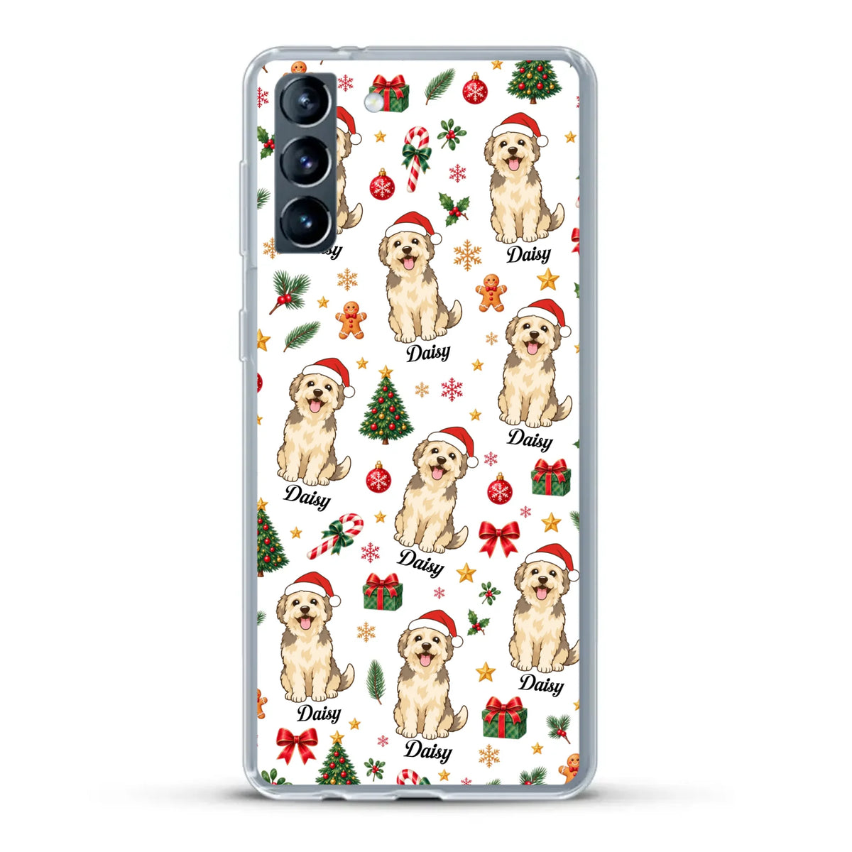 Personalised Phone Case - Cartoon Christmas Pet