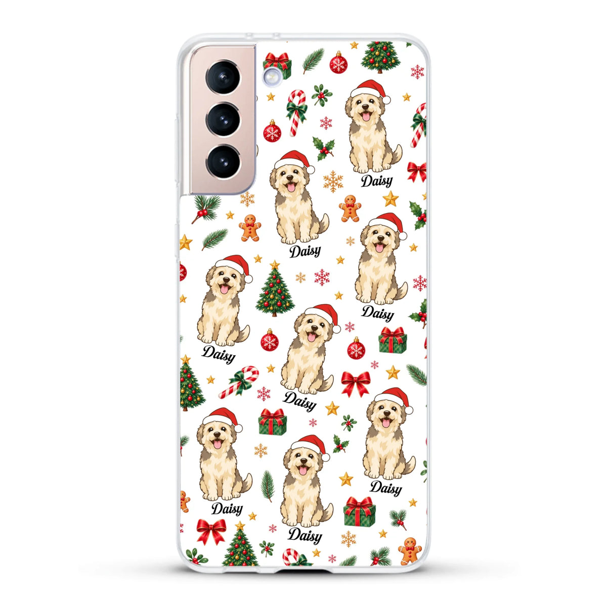 Personalised Phone Case - Cartoon Christmas Pet