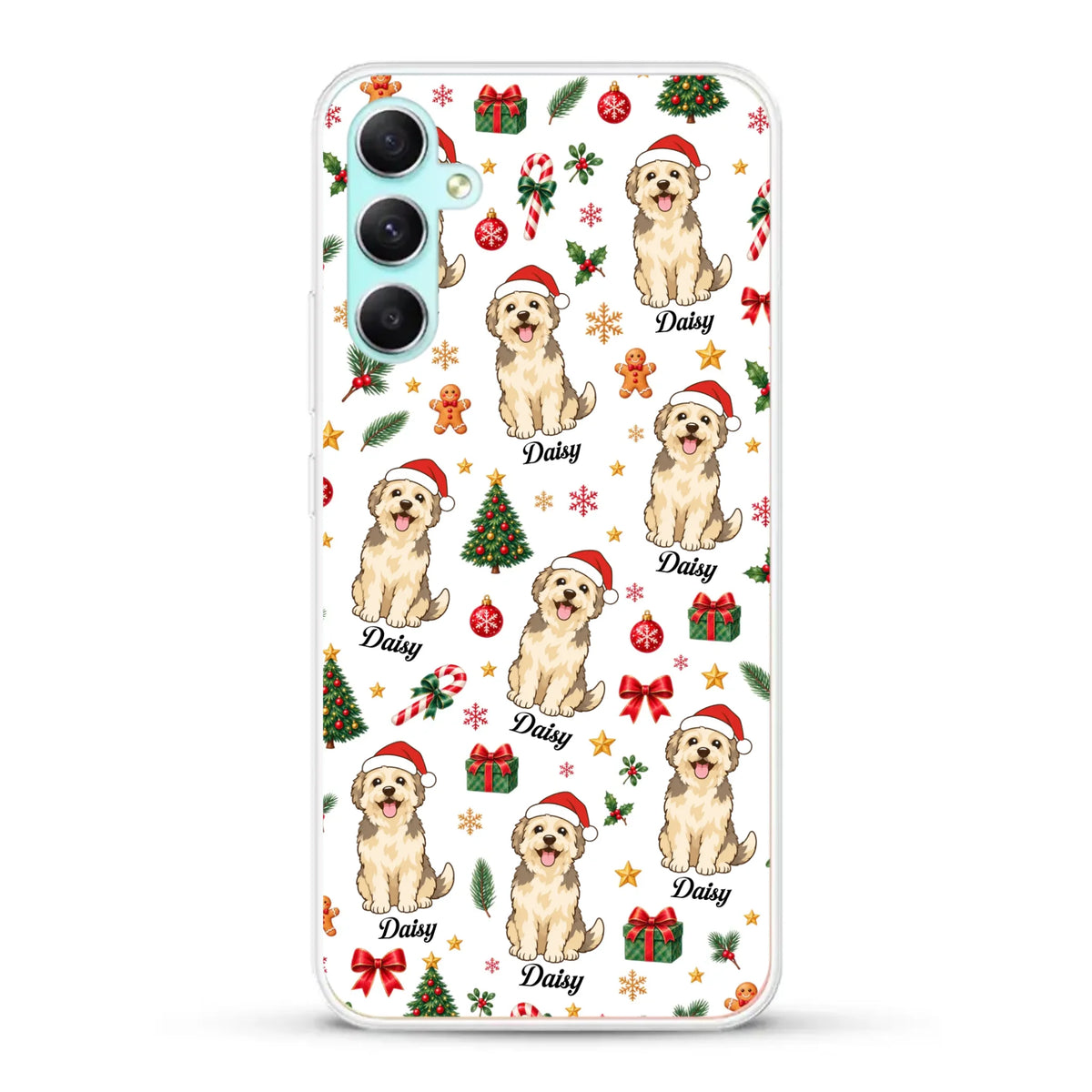 Personalised Phone Case - Cartoon Christmas Pet