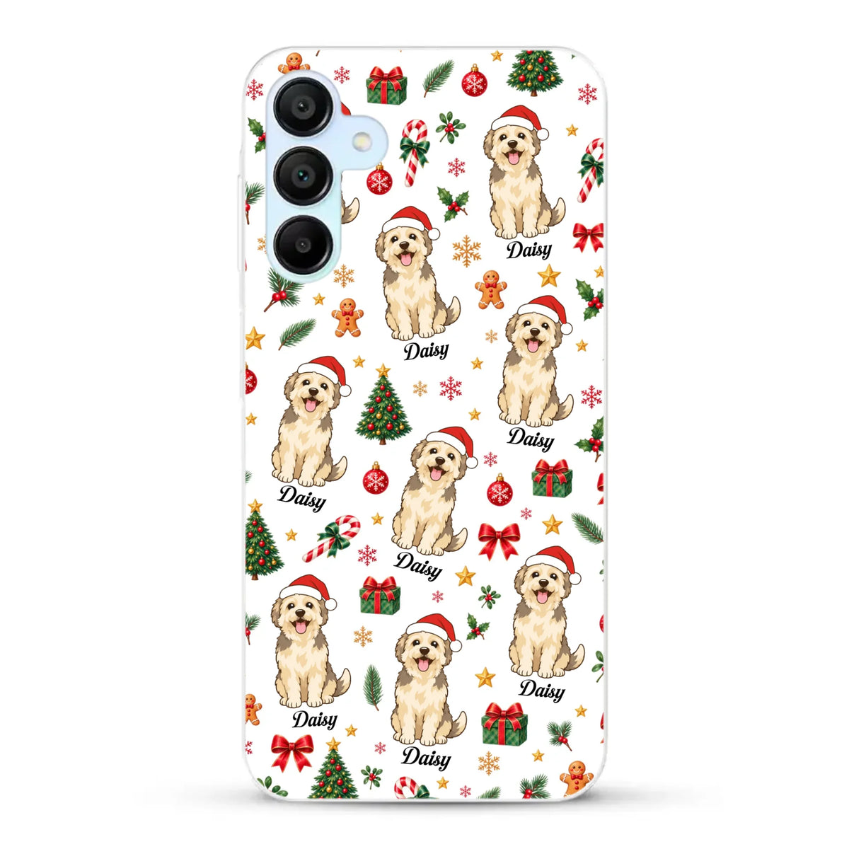 Personalised Phone Case - Cartoon Christmas Pet