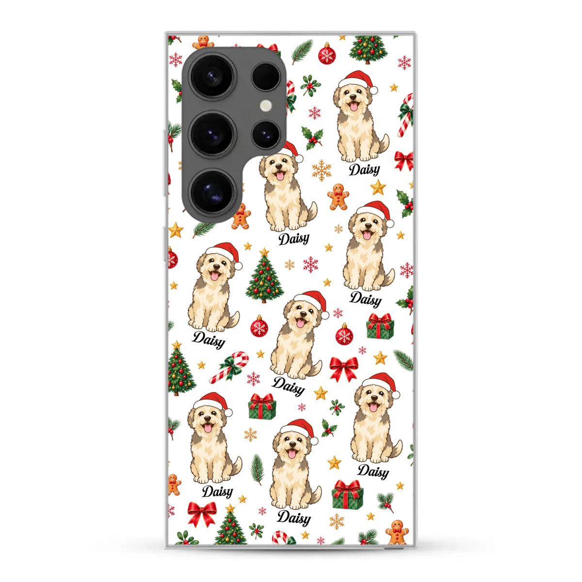Personalised Phone Case - Cartoon Christmas Pet