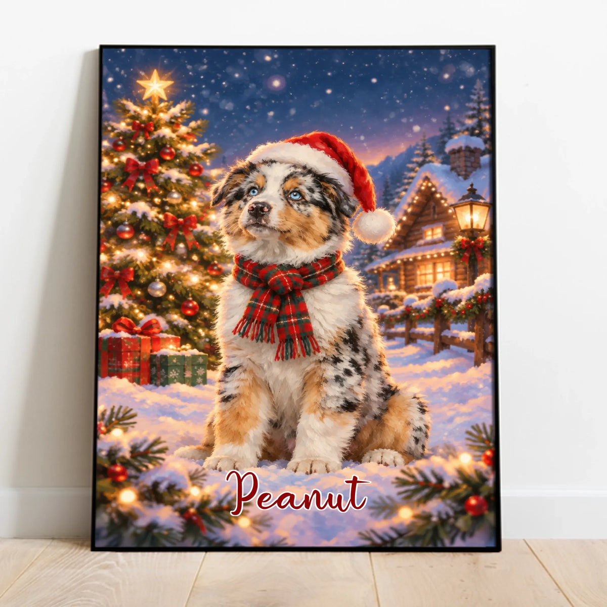 Personalised Poster - Photo Christmas Winter Pet