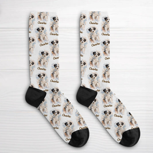 Personalised Socks - Watercolour Realistic Portrait