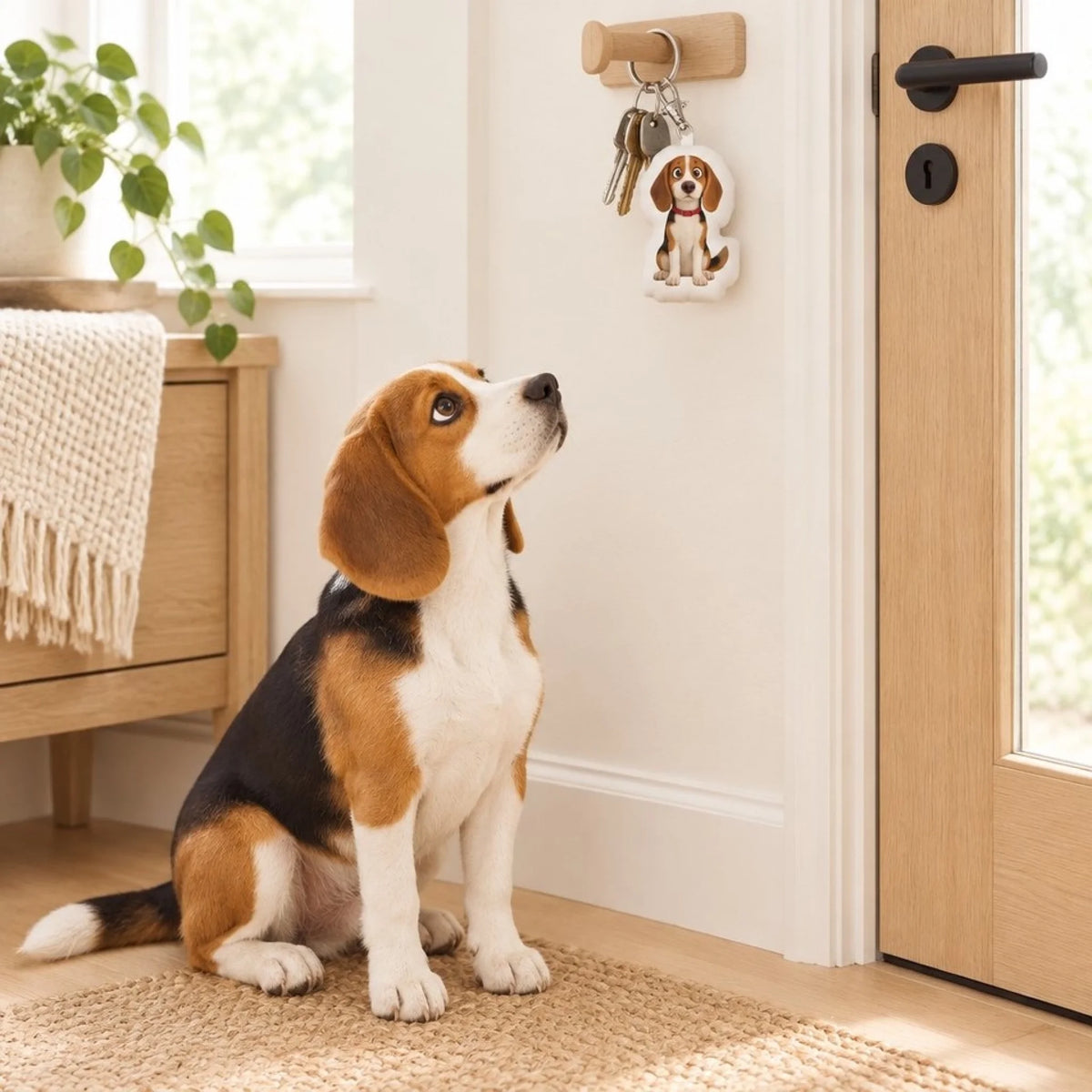 Personalised Shaped Keychain - Cartoon gift for dog owners - door keys - Pet Printed