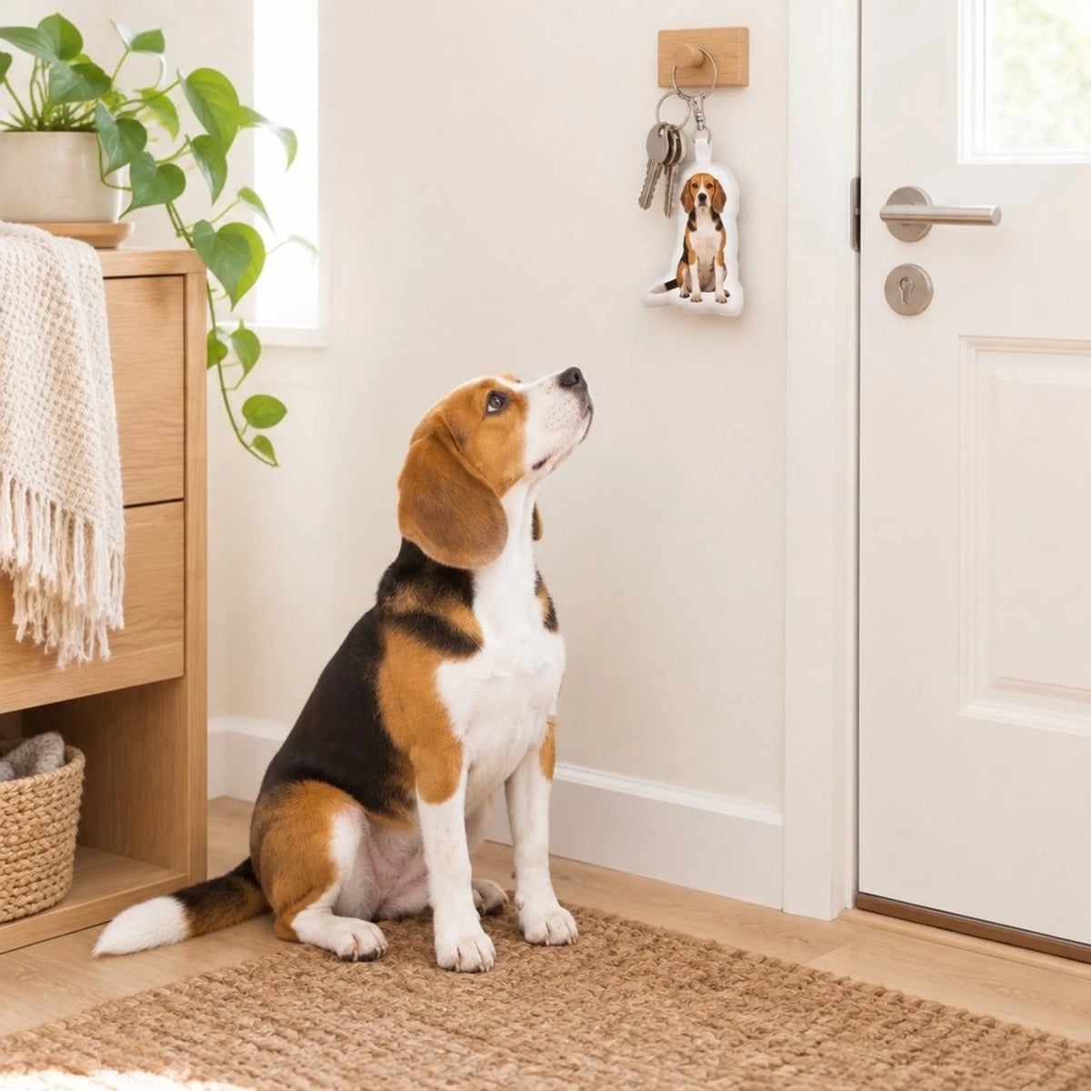 Personalised Shaped Keychain - Your Photo With Dog gift for dog owners - door keys - Pet Printed