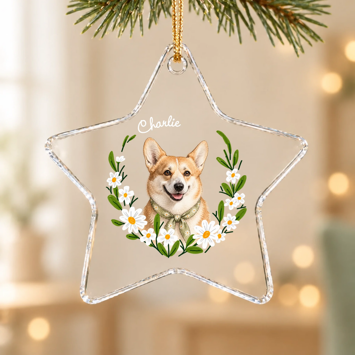 Star Glass Ornament SHOP Back