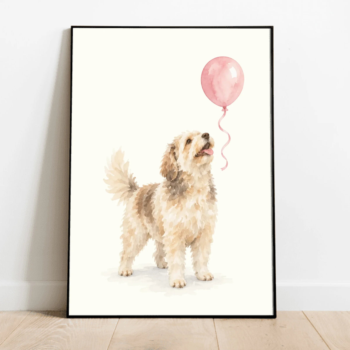 Personalised Poster - Watercolour Balloon Pet Portrait