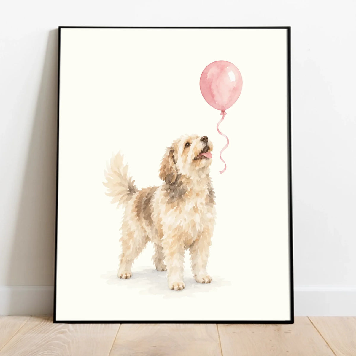 Personalised Poster - Watercolour Balloon Pet Portrait