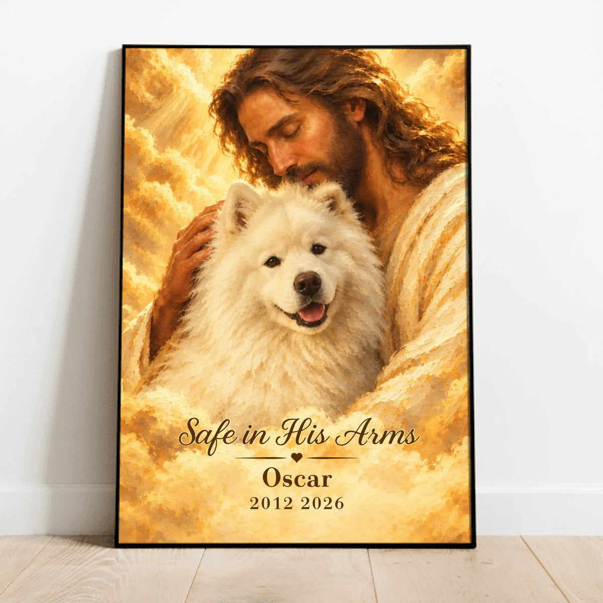 Personalised Poster - Oil Painting Memorial Safe in His Arms