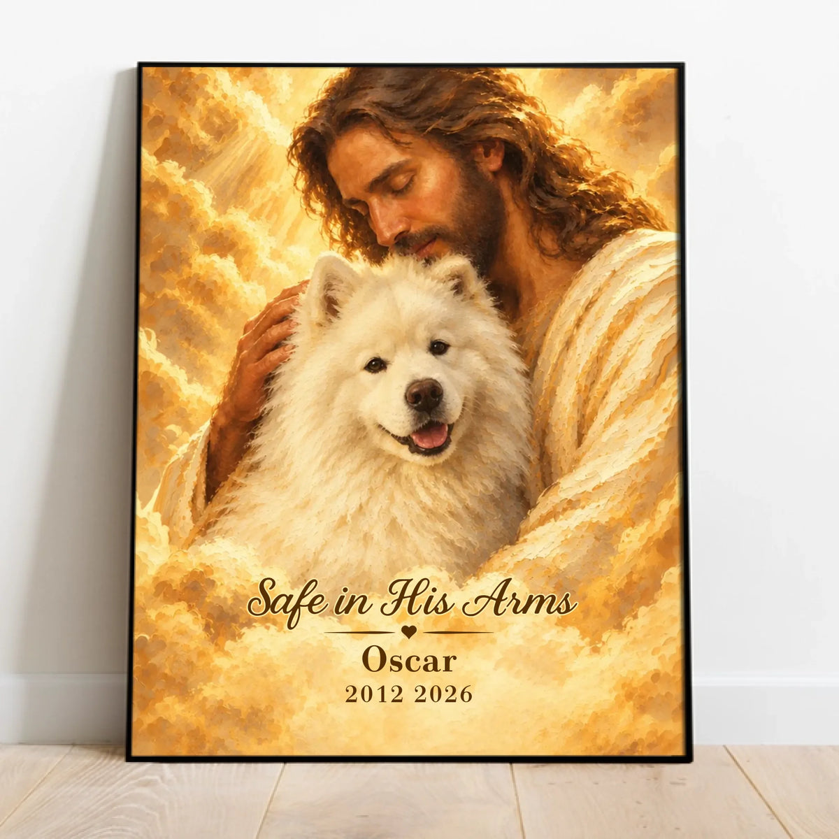 Personalised Poster - Oil Painting Memorial Safe in His Arms